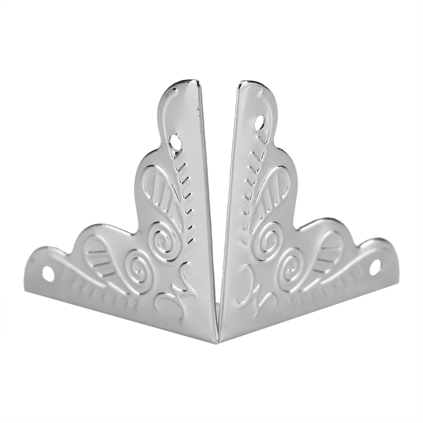 12pcs Wooden Box Jewelry Gift Case Corner Decorative Protectors Iron Edge Cover Guard Sliver