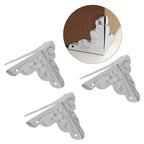 12pcs Wooden Box Jewelry Gift Case Corner Decorative Protectors Iron Edge Cover Guard Sliver