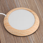 USB Wood Grain Cup Warmer Heat Beverage Mug Mat Coffee Heater Pad Bright Wood Grain