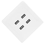 4 USB Ports DC 5V Home Office Electric Wall Mounted Power Socket Charger Outlet(110~250V)