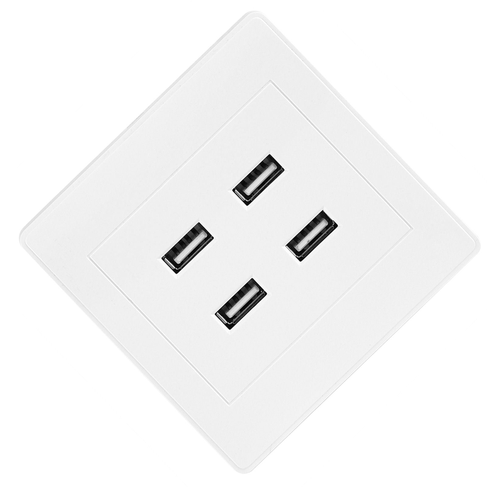 4 USB Ports DC 5V Home Office Electric Wall Mounted Power Socket Charger Outlet(110~250V)