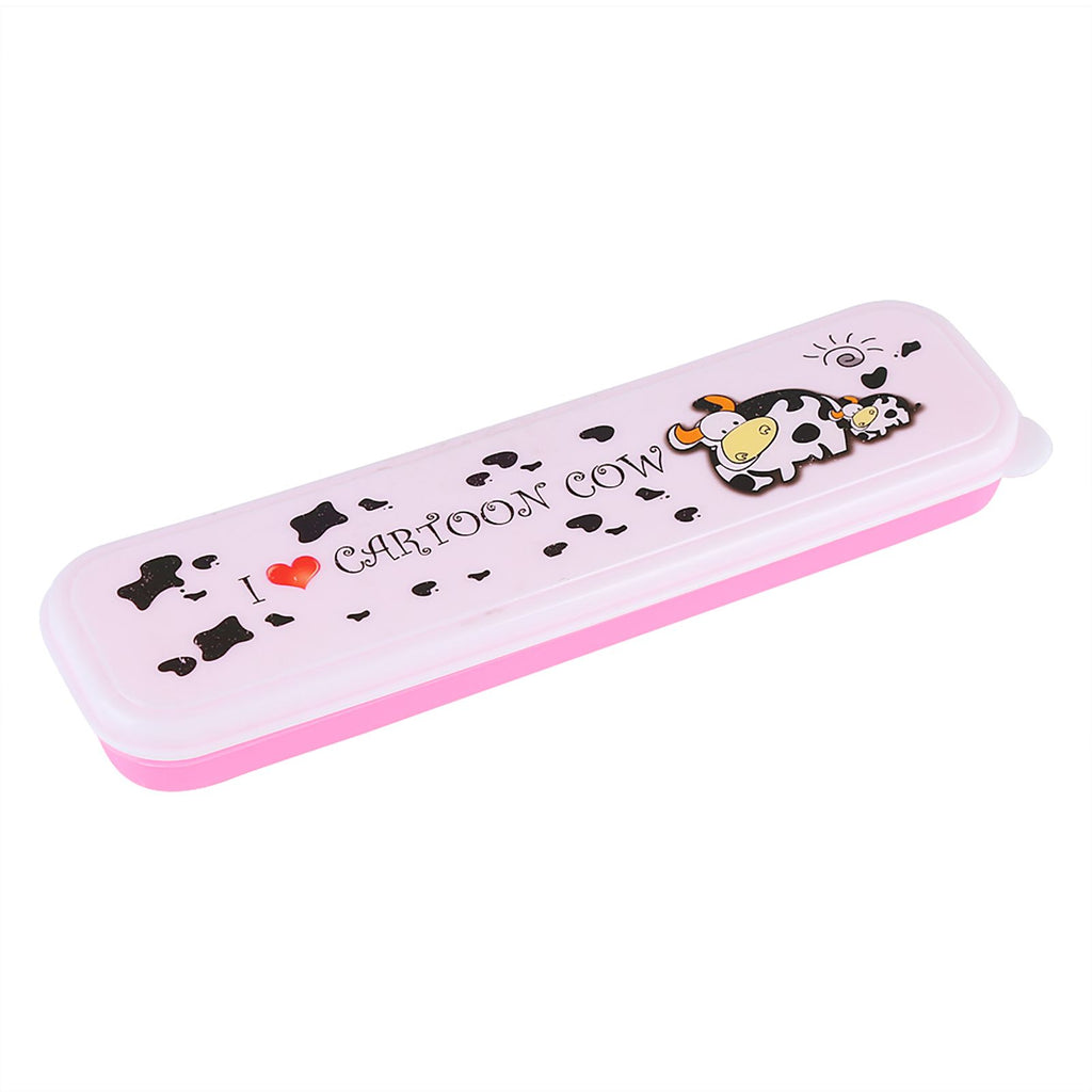 2 PCS Stainless Steel Knife Fork Spoon Kitchen Flatware Tableware with Box Children Set Pink