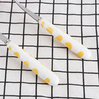 2 PCS Stainless Steel Knife Fork Spoon Kitchen Flatware Tableware with Box Children Set Yellow