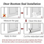 100cm Silicone Rubber Door Strip Self Adhesive Backing Door Seal for Window or Door Gap