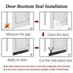100cm Silicone Rubber Door Strip Self Adhesive Backing Door Seal for Window or Door Gap