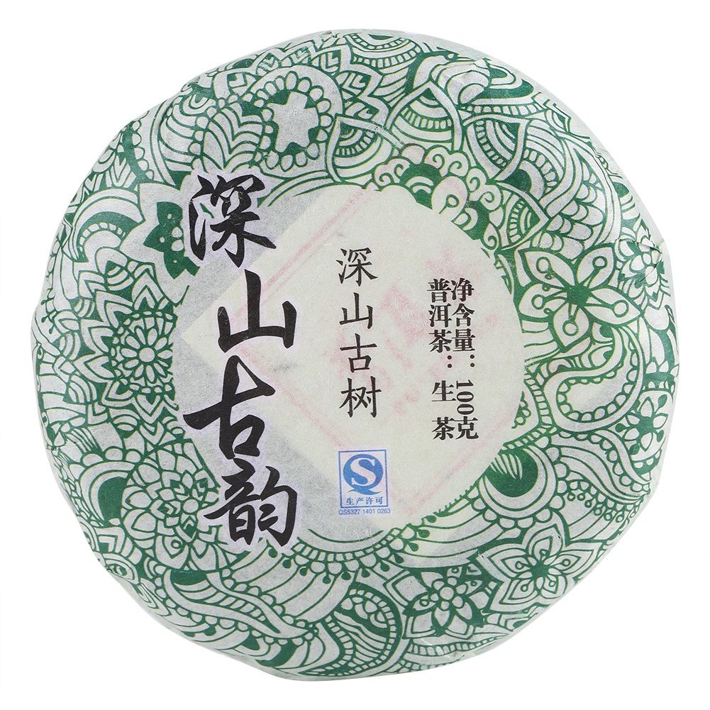 Chinese Yunnan Raw Cake Pu er Tea Healthy Pu'erh for Family Friends 100g