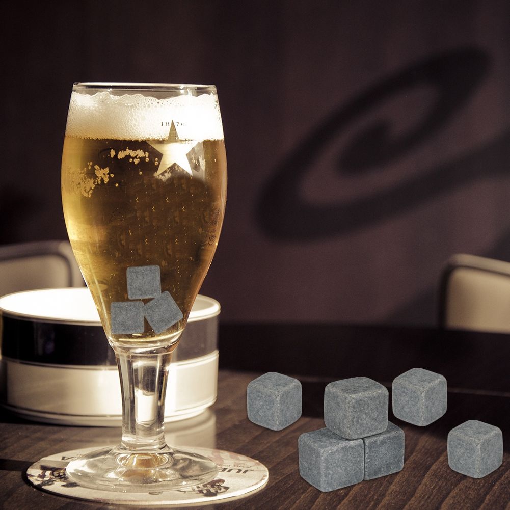 Pack of 9pcs Whisky Chilling Stone Ice cubes Drinks Wine Beer Cooler Barware Cubes Gift Set
