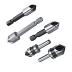 5pcs/set High Speed Steel Industrial Countersink Drill 5 Flutes Woodworking Chamfering Cutter