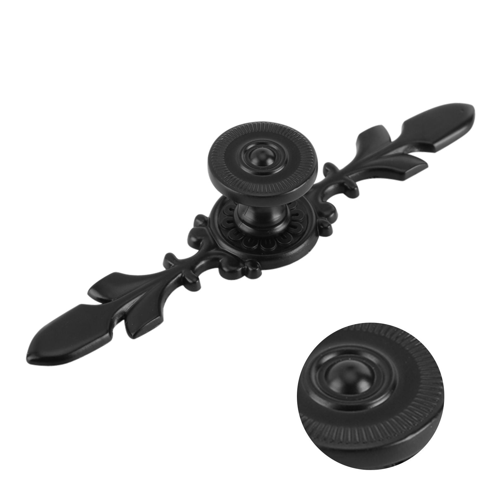 European Furniture Handle Drawer Cabinet Desk Door Knob Pull Home Decor Black