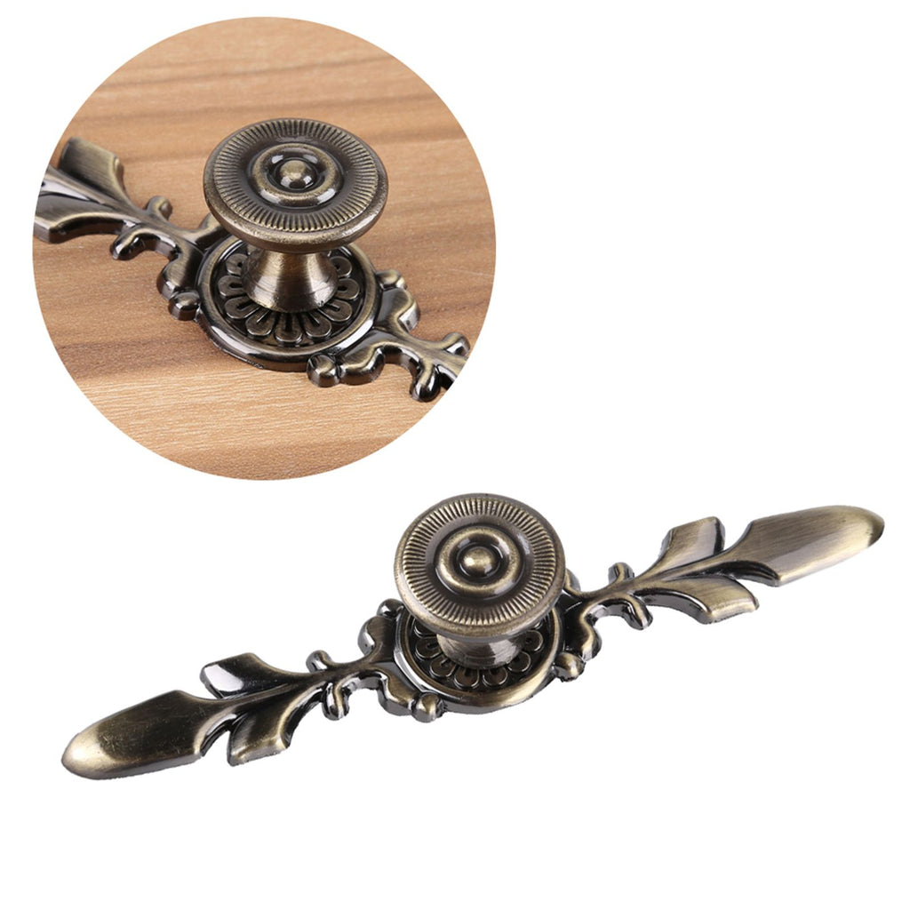 European Furniture Handle Drawer Cabinet Desk Door Knob Pull Home Decor Green Bronze