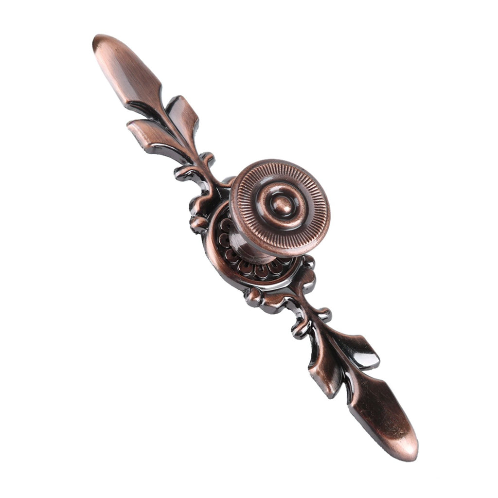 European Furniture Handle Drawer Cabinet Desk Door Knob Pull Home Decor Red Bronze
