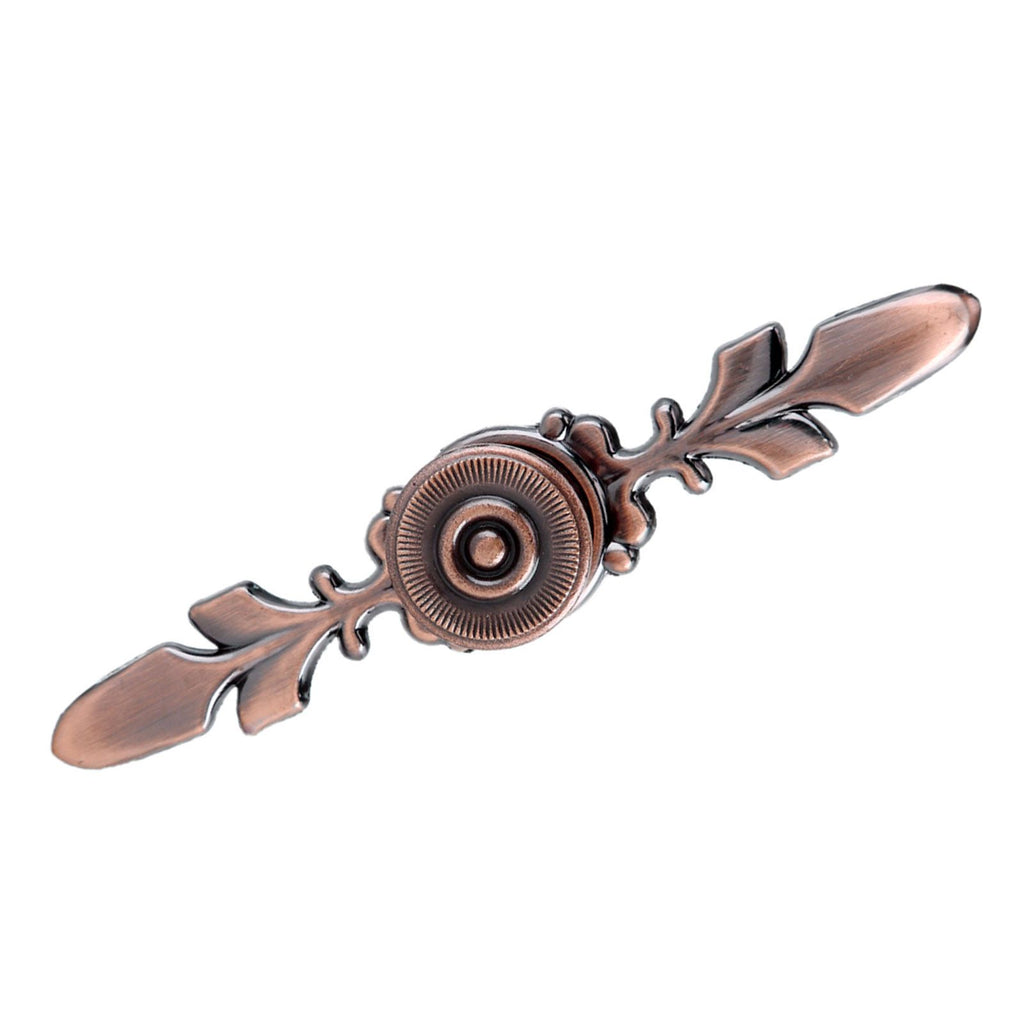 European Furniture Handle Drawer Cabinet Desk Door Knob Pull Home Decor Red Bronze