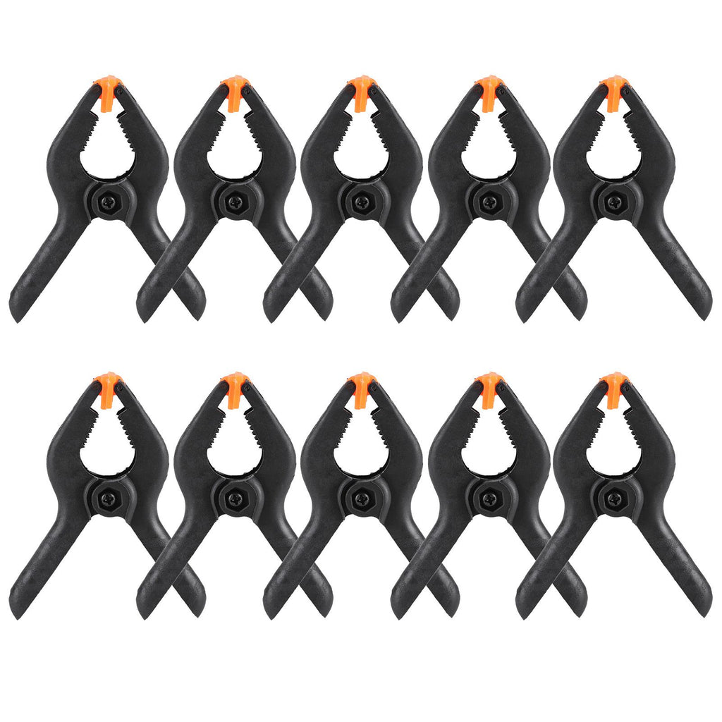 10pcs 3inch A Type Black Multifunctional Plastic Spring Clamp Clip DIY Woodworking Tool