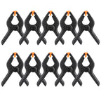 10pcs 3inch A Type Black Multifunctional Plastic Spring Clamp Clip DIY Woodworking Tool