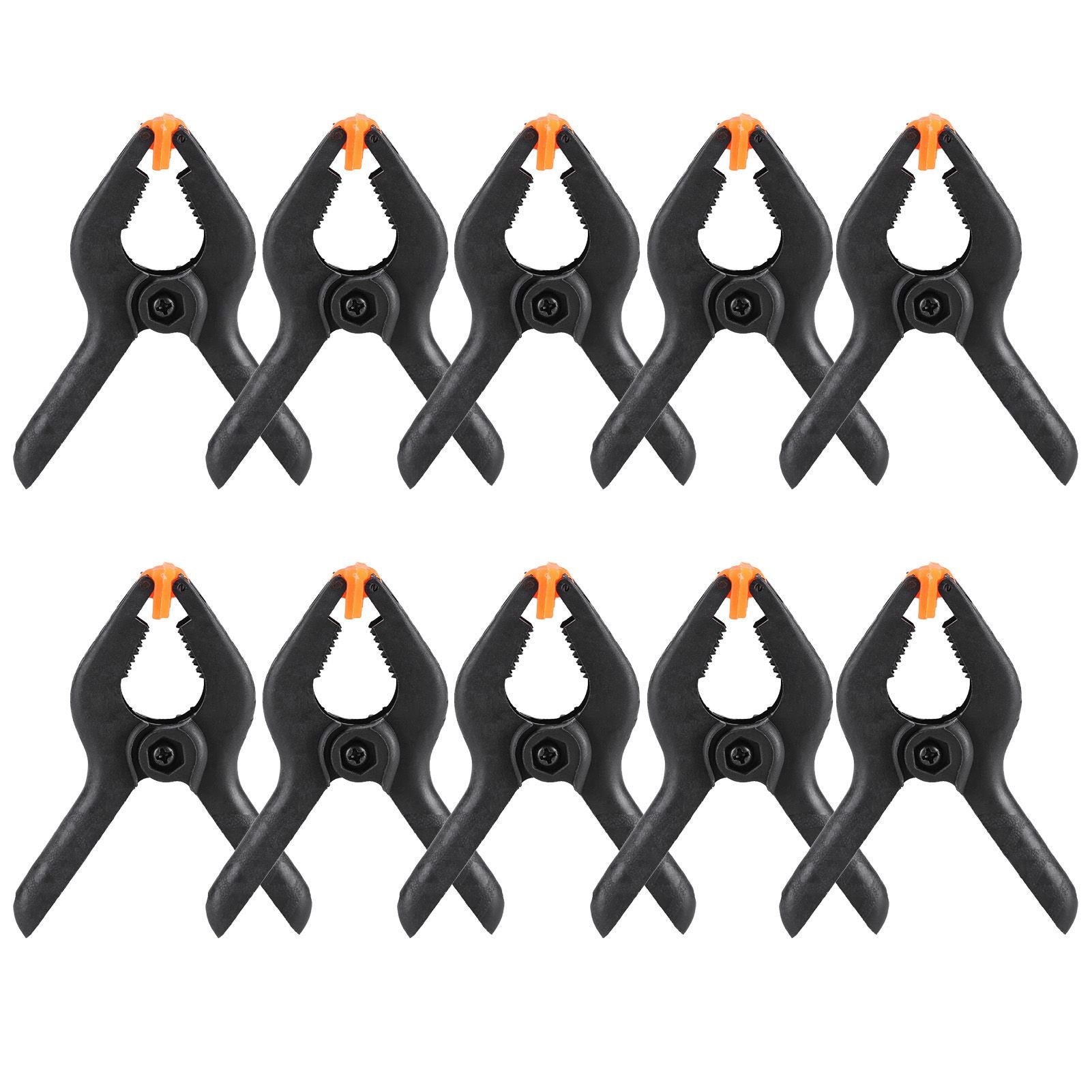 10pcs 3inch A Type Black Multifunctional Plastic Spring Clamp Clip DIY Woodworking Tool