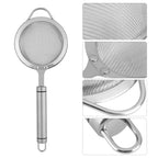 Stainless Steel Fried Food Oil Filter 30# Fine Mesh Strainer Colander Kitchen Gadget