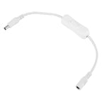 5Pcs 28.5cm DC Power Adapter Connector Inline with ON/OFF Switch for LED Strip Lights White