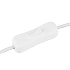 5Pcs 28.5cm DC Power Adapter Connector Inline with ON/OFF Switch for LED Strip Lights White