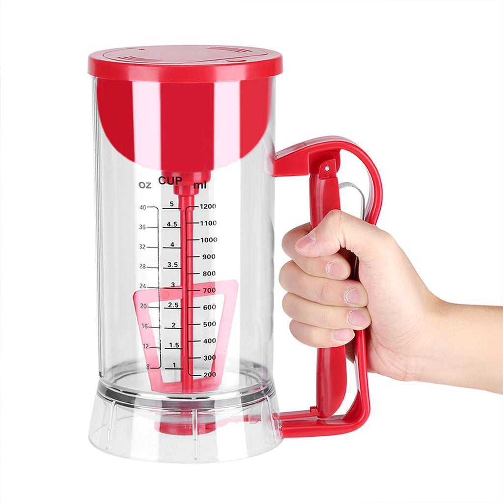 Cordless Electric Battery Powered Mixer Dispenser Pancake Cupcake Waffle Batter Maker Machine