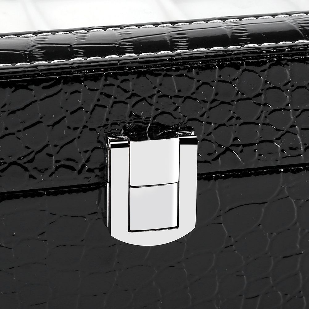 12 Soft Pillow Watch Box Jewelry Display Storage Organizer Box Case Black