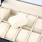 12 Soft Pillow Watch Box Jewelry Display Storage Organizer Box Case Black
