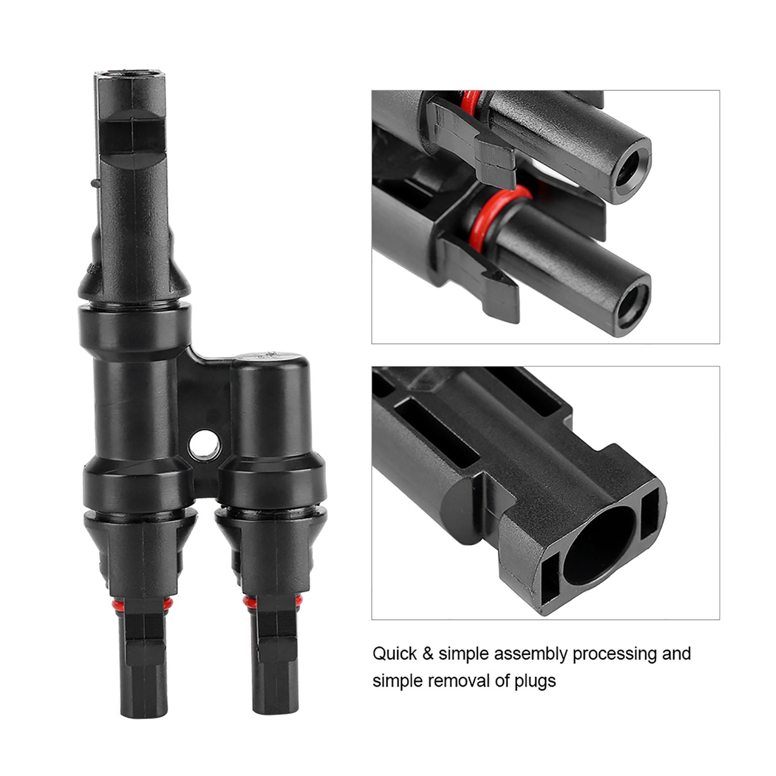 1Pair Solar Panel Y Branch PV Connectors Male Female Adapter Cable