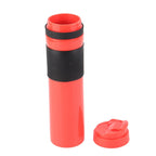 350ml Portable Coffee Press Bottle Tea Coffee Maker Drinking Water Cup for Travelling Red