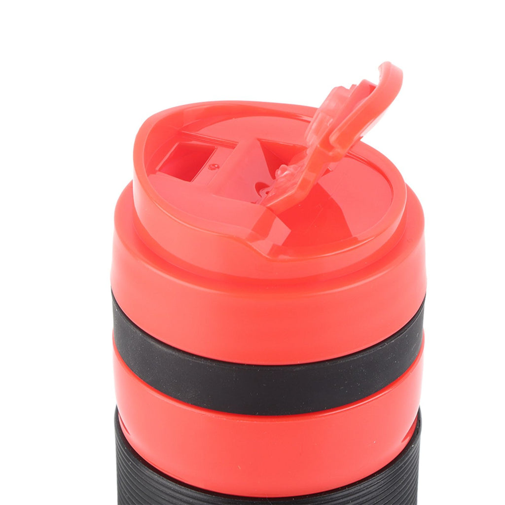 350ml Portable Coffee Press Bottle Tea Coffee Maker Drinking Water Cup for Travelling Red