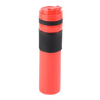 350ml Portable Coffee Press Bottle Tea Coffee Maker Drinking Water Cup for Travelling Red