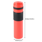 350ml Portable Coffee Press Bottle Tea Coffee Maker Drinking Water Cup for Travelling Red