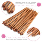 36 PCS Knitting Needles, Single Point Carbonized Knitting Needles Point Protectors DIY Handmade