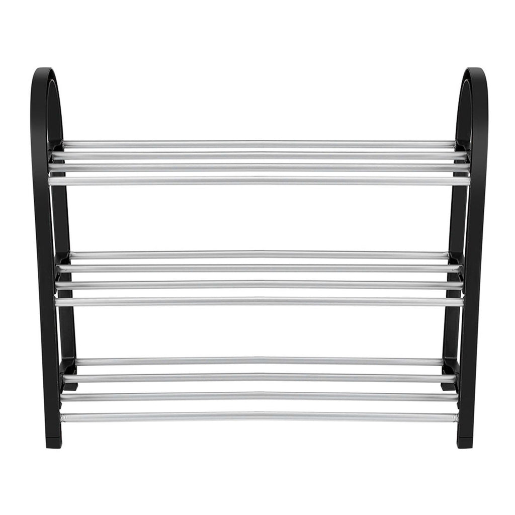 Plastic Aluminum Metal Standing Shoe Rack DIY Shoes Storage Shelf Home Organizer 3 Tiers