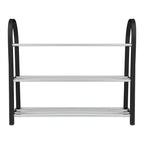 Plastic Aluminum Metal Standing Shoe Rack DIY Shoes Storage Shelf Home Organizer 3 Tiers