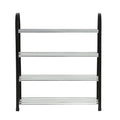 Plastic Aluminum Metal Standing Shoe Rack DIY Shoes Storage Shelf Home Organizer 4 Tiers