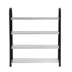Plastic Aluminum Metal Standing Shoe Rack DIY Shoes Storage Shelf Home Organizer 4 Tiers