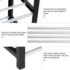 Plastic Aluminum Metal Standing Shoe Rack DIY Shoes Storage Shelf Home Organizer 4 Tiers