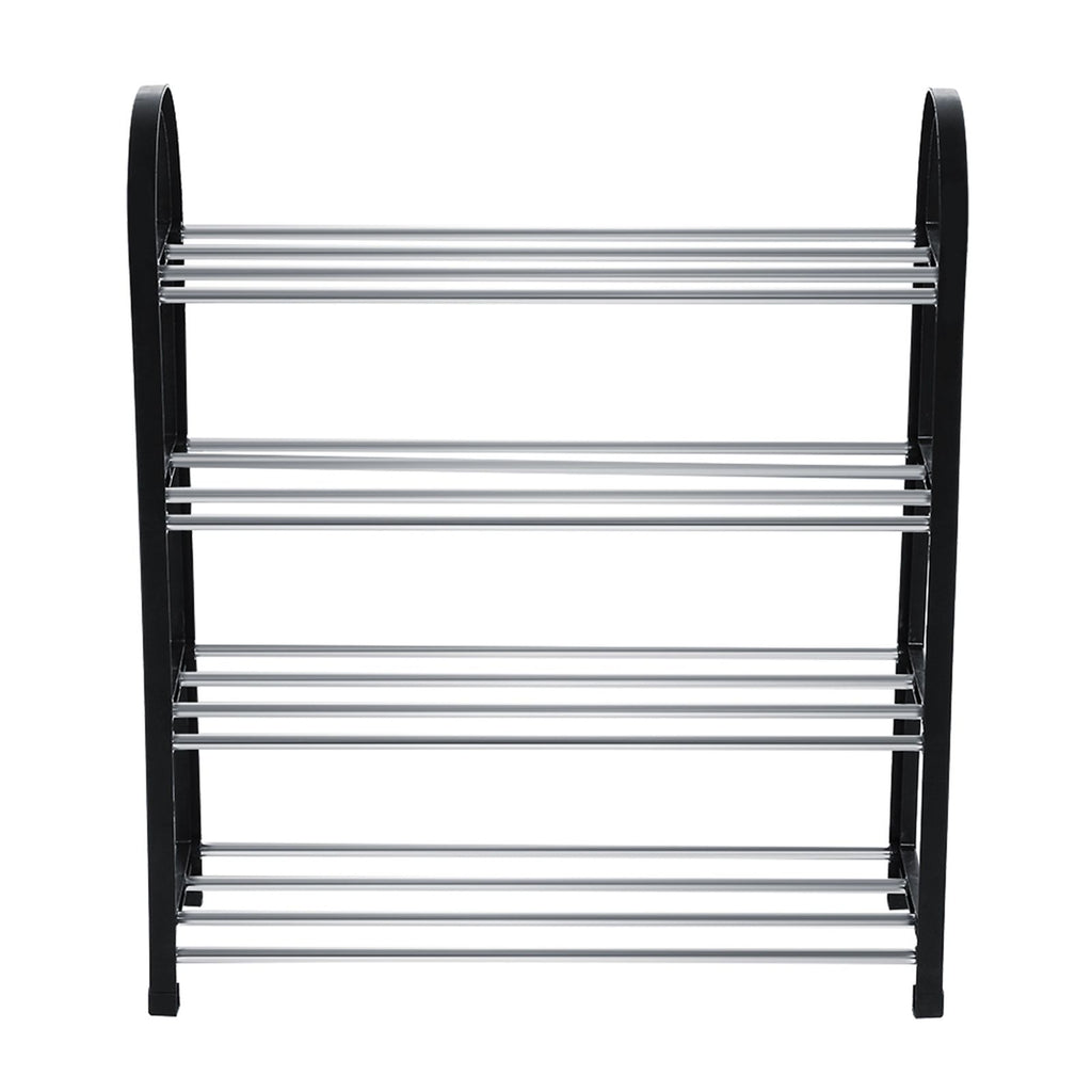 Plastic Aluminum Metal Standing Shoe Rack DIY Shoes Storage Shelf Home Organizer 4 Tiers