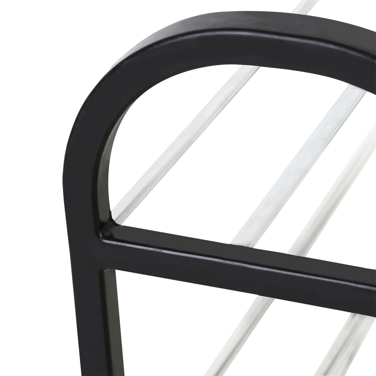 Plastic Aluminum Metal Standing Shoe Rack DIY Shoes Storage Shelf Home Organizer 4 Tiers