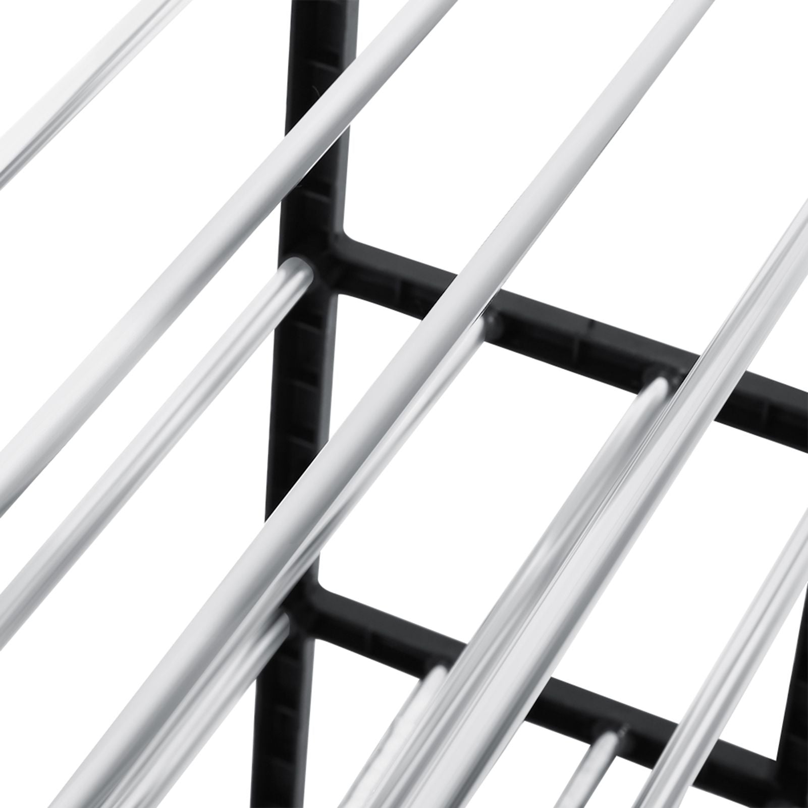 Plastic Aluminum Metal Standing Shoe Rack DIY Shoes Storage Shelf Home Organizer 4 Tiers