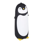 300ML Portable Cute Penguin Glass Water Bottle Double Layer Mug Travel Cup Black