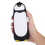 300ML Portable Cute Penguin Glass Water Bottle Double Layer Mug Travel Cup Black