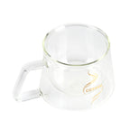 Double Wall Insulated Glass Cup Heat Resistant Mug Glassware for Coffee Tea Milk