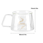 Double Wall Insulated Glass Cup Heat Resistant Mug Glassware for Coffee Tea Milk