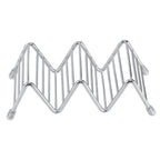 Wave Shape Stainless Steel Mexican Taco Holder Display Stand Shell Rack 2-3 Slot