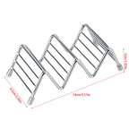 Wave Shape Stainless Steel Mexican Taco Holder Display Stand Shell Rack 2-3 Slot