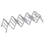 Wave Shape Stainless Steel Mexican Taco Holder Display Stand Shell Rack 4-5 Slot