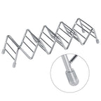 Wave Shape Stainless Steel Mexican Taco Holder Display Stand Shell Rack 4-5 Slot