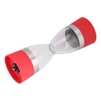 2 in 1 Double ended Manual Kitchen Salt & Pepper Mill Grinder Adjustable Ceramic Rotor Red