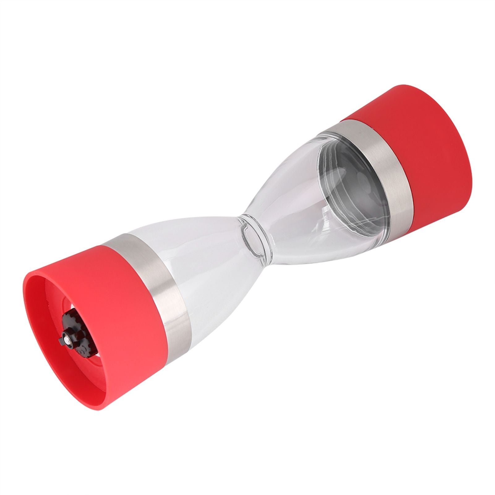 2 in 1 Double ended Manual Kitchen Salt & Pepper Mill Grinder Adjustable Ceramic Rotor Red