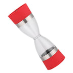 2 in 1 Double ended Manual Kitchen Salt & Pepper Mill Grinder Adjustable Ceramic Rotor Red